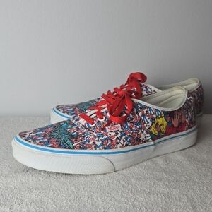 Vans x Where’s Waldo? Authentic “Land of Waldos” Sneakers - Size 11.5